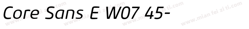 Core Sans E W07 45字体转换